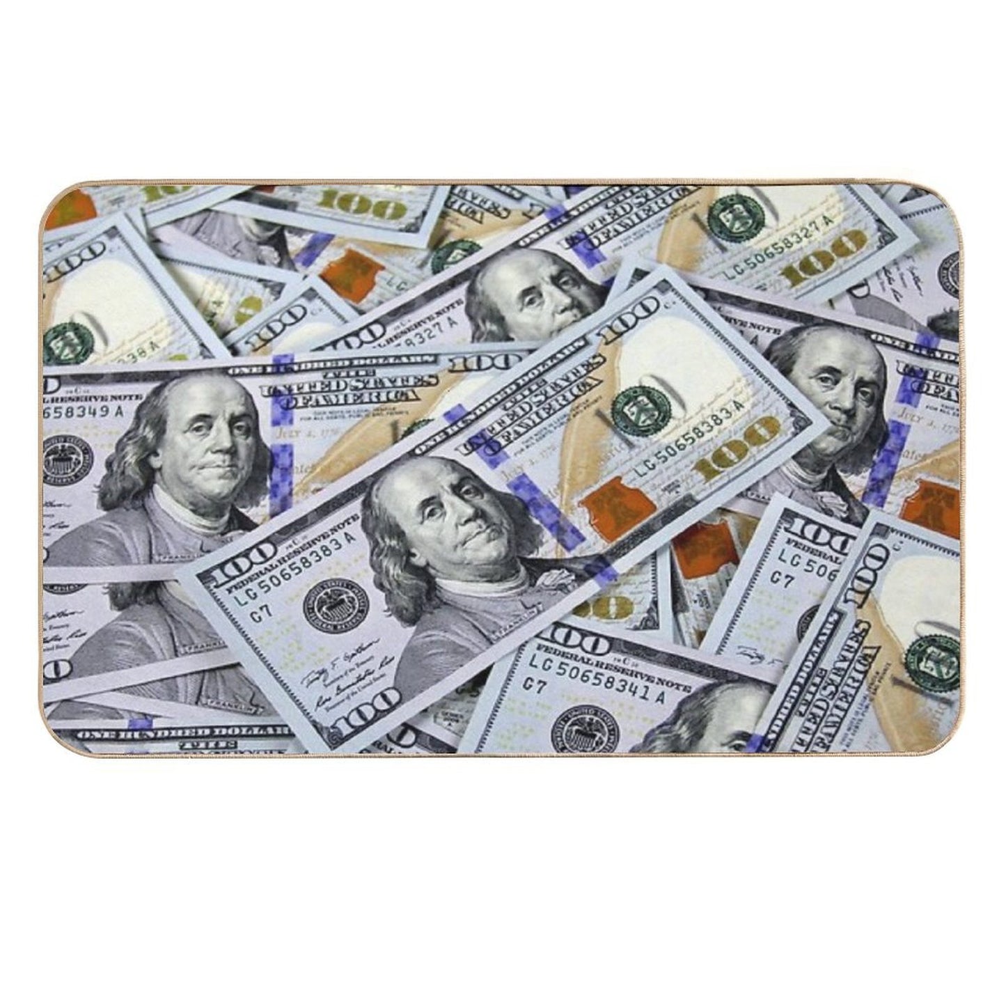 One Hundred Dollar Bills  Anti-Trip Bath Mat