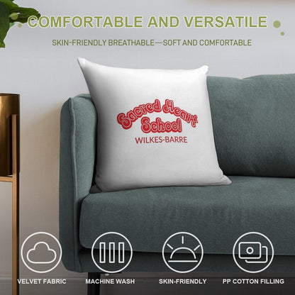 Sacred Heart School, Wilkes-Barre Soft Hidden Zipper Throw Pillow