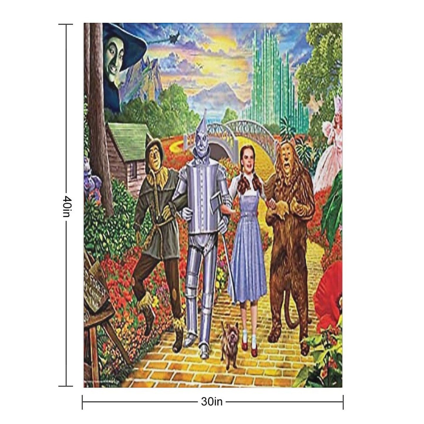Follow The Yellow Brick Road - Wizard Of Oz Multi-functional Throw Blanket