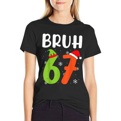 Funny Bruh 67 Christmas Pajamas Six Seven Xmas 6-7 Meme  Classic T-Shirt