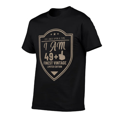 Womens 50Th Birthday I Am 49+1 Tshirt Most Funny Present  Summer-ready Fabric T-Shirt