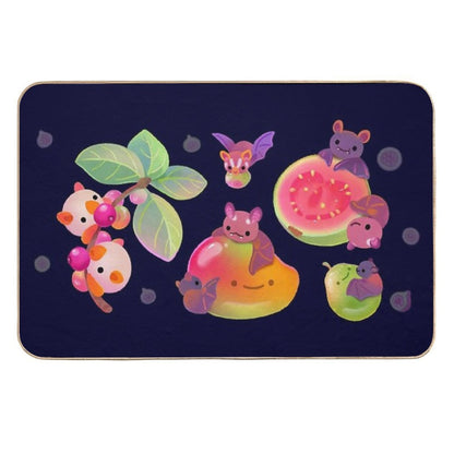 Fruit And Bat - Dark  Stain-Proof Bath Mat