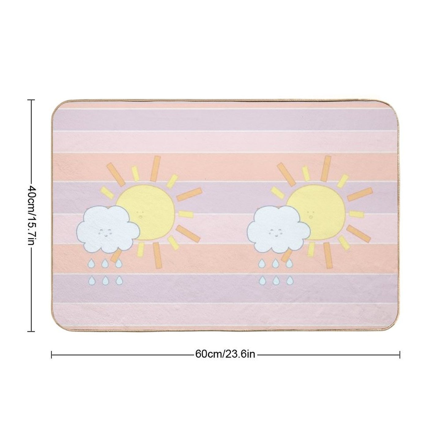 Cloud & Sun  Slip-Resistant Bath Mat