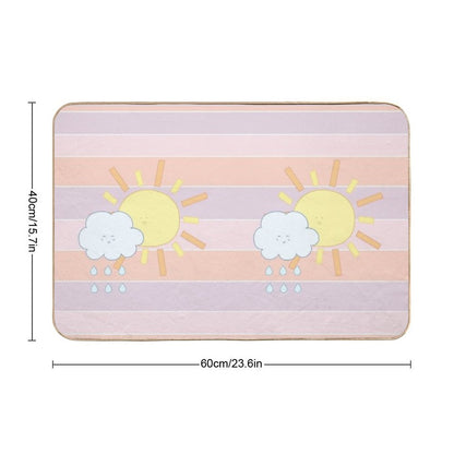 Cloud & Sun  Slip-Resistant Bath Mat