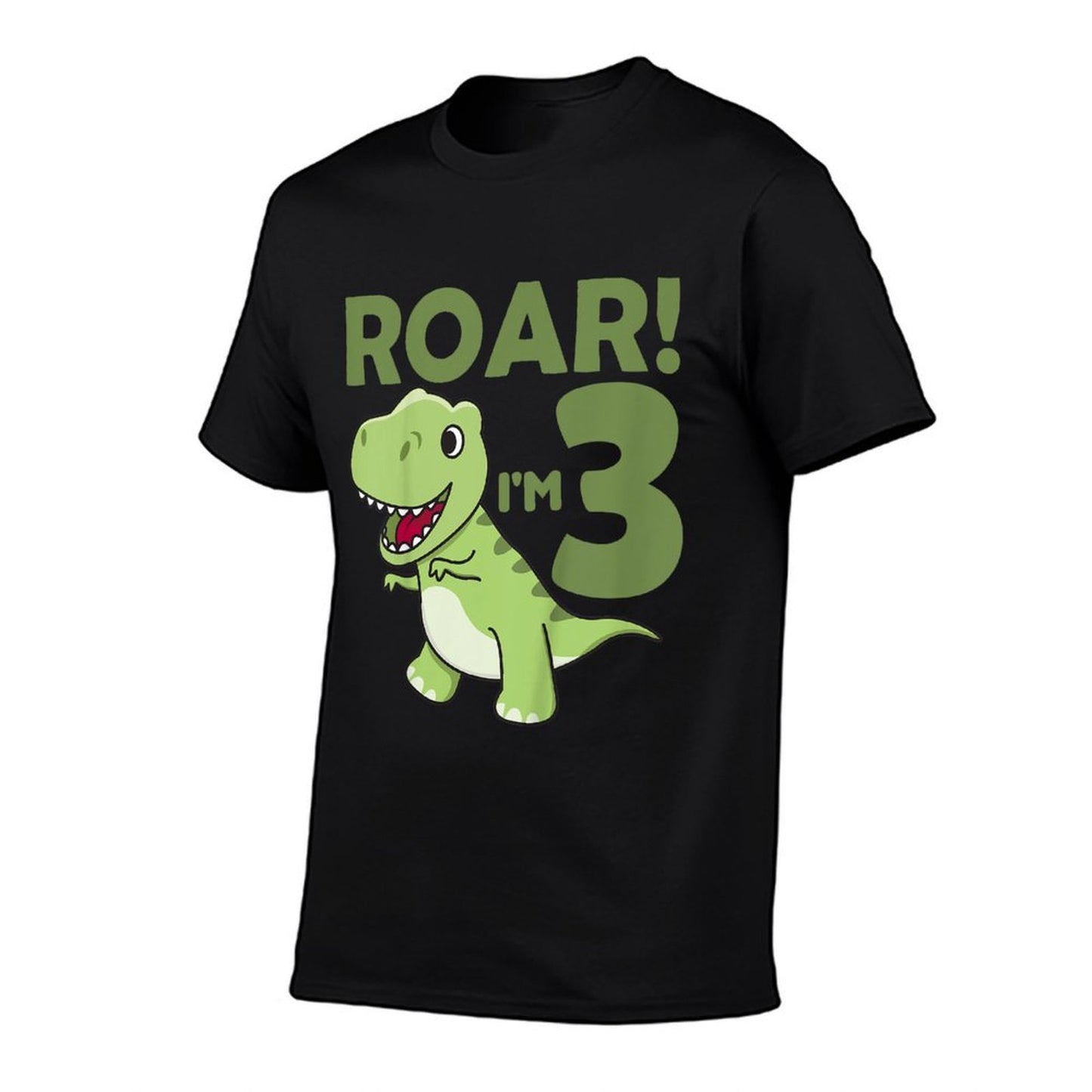 Kids Kids 3rd Birthday T-rex 3 Years Old Boy Dino Dinosaur  Slim-fit Cut T-Shirt