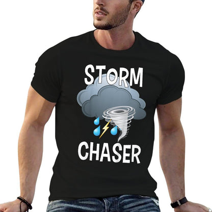Kids Storm Chaser Boys Storm Hunter Tornado Gift  Oversized Silhouette T-Shirt