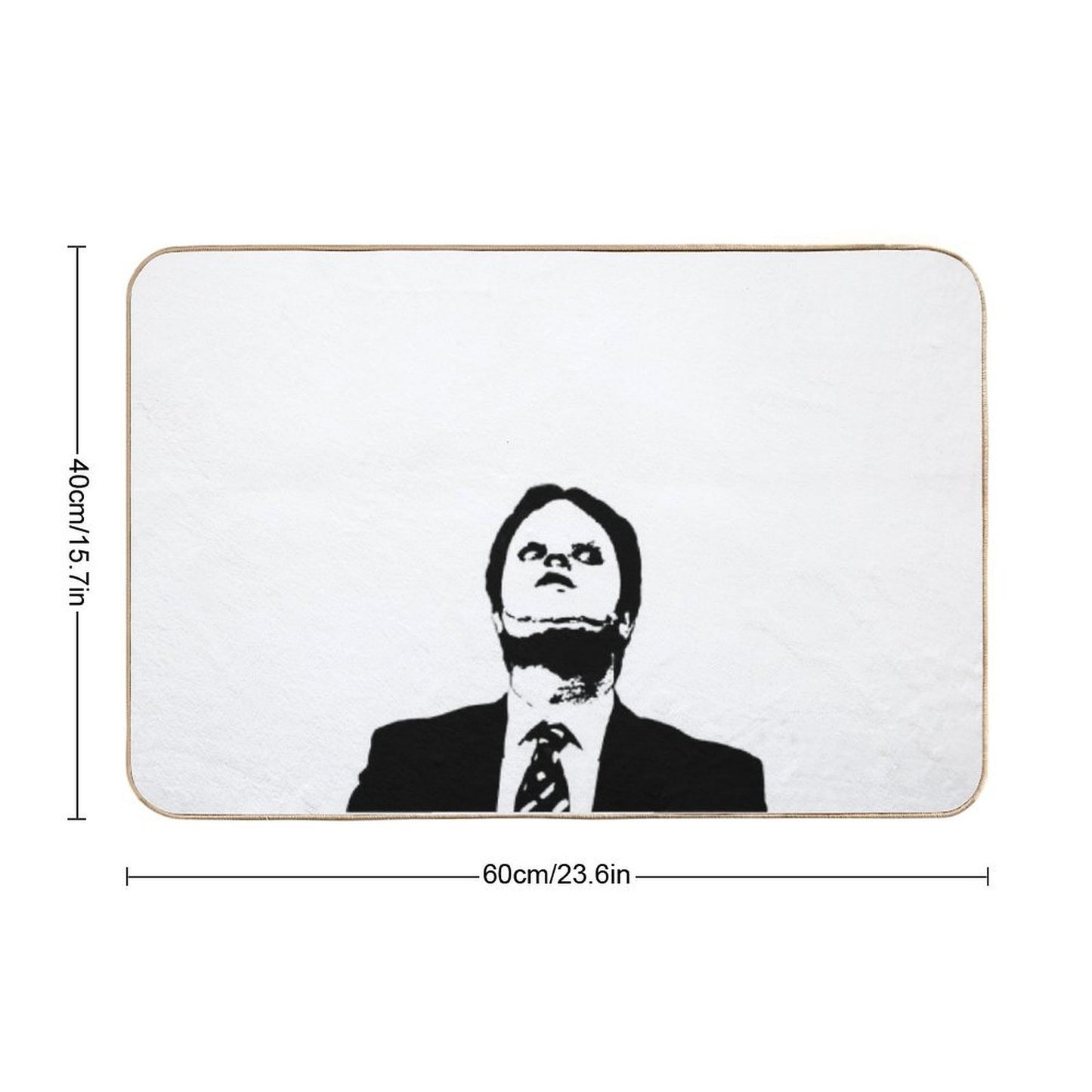 Dwight CPR Dummy Mask Face Hello Clarice  Easy To Clean Bath Mat