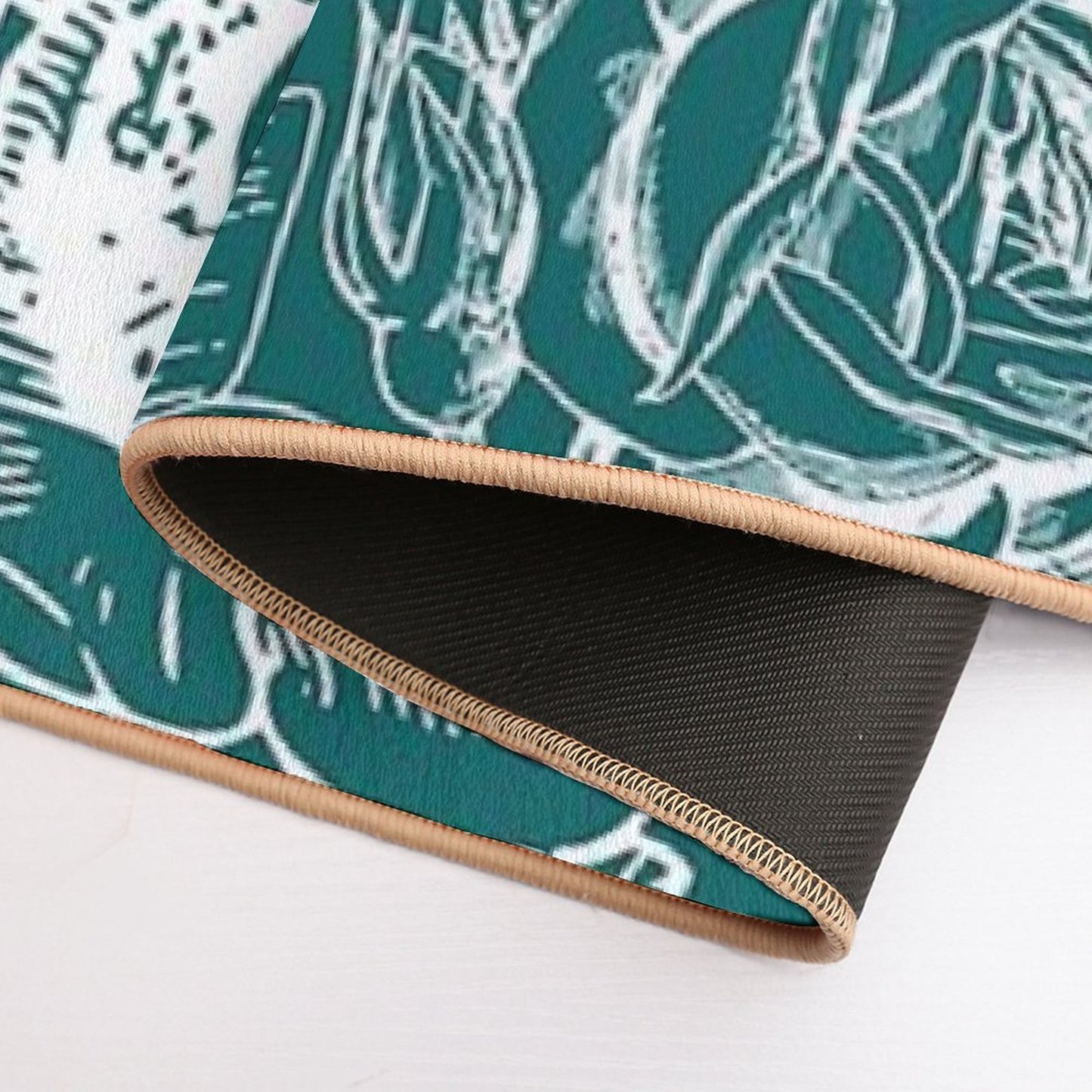 Turquoise Blue Bouquet  Odorless Bath Mat