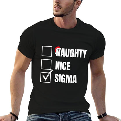 Nice Naughty Sigma Funny Xmas List Christmas Sigma  Polyester Blend T-Shirt