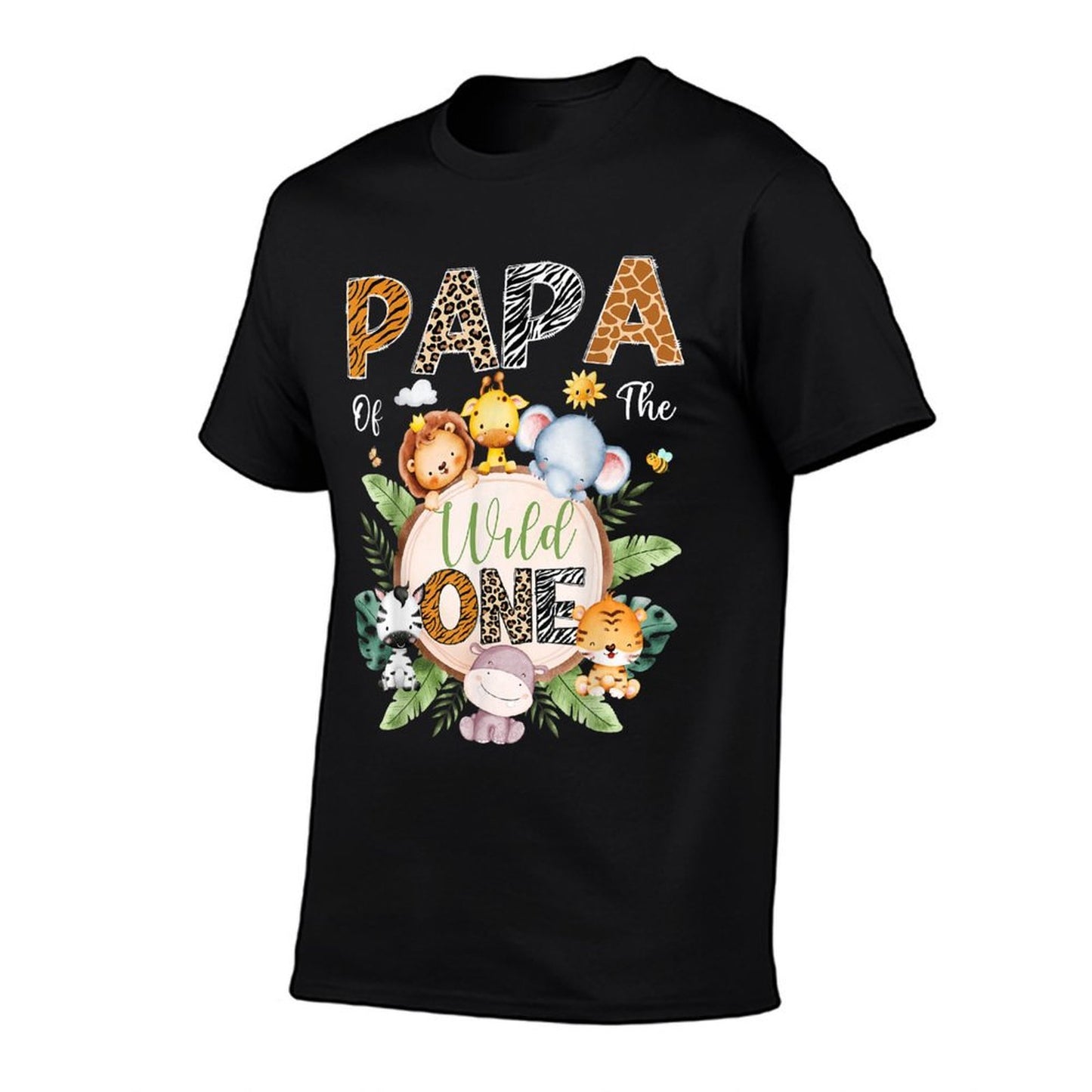 Papa Of The Wild One 1St Birthday Safari Jungle Animal Comfortable T-Shirt
