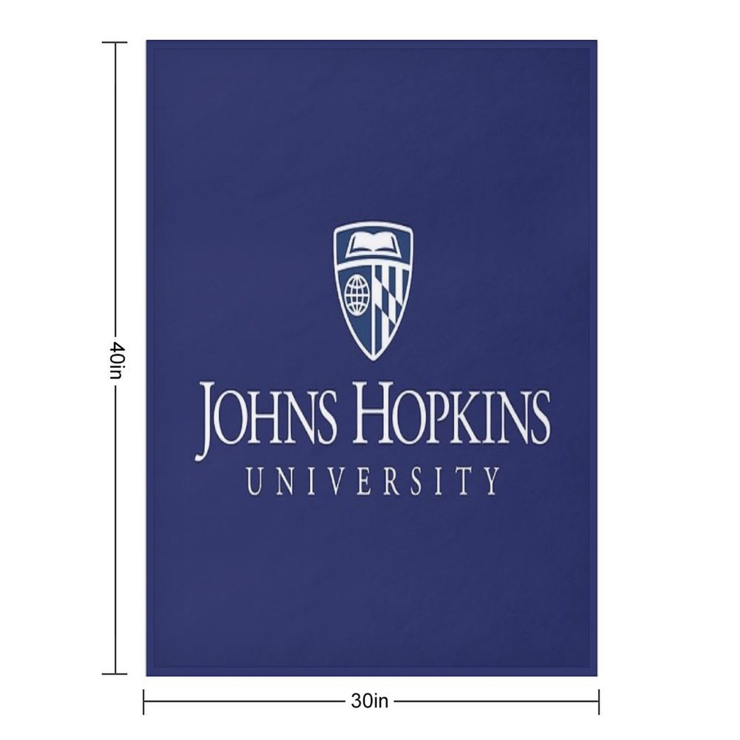 Midnight Johns Hopkins University Alpha Quick-dry Throw Blanket
