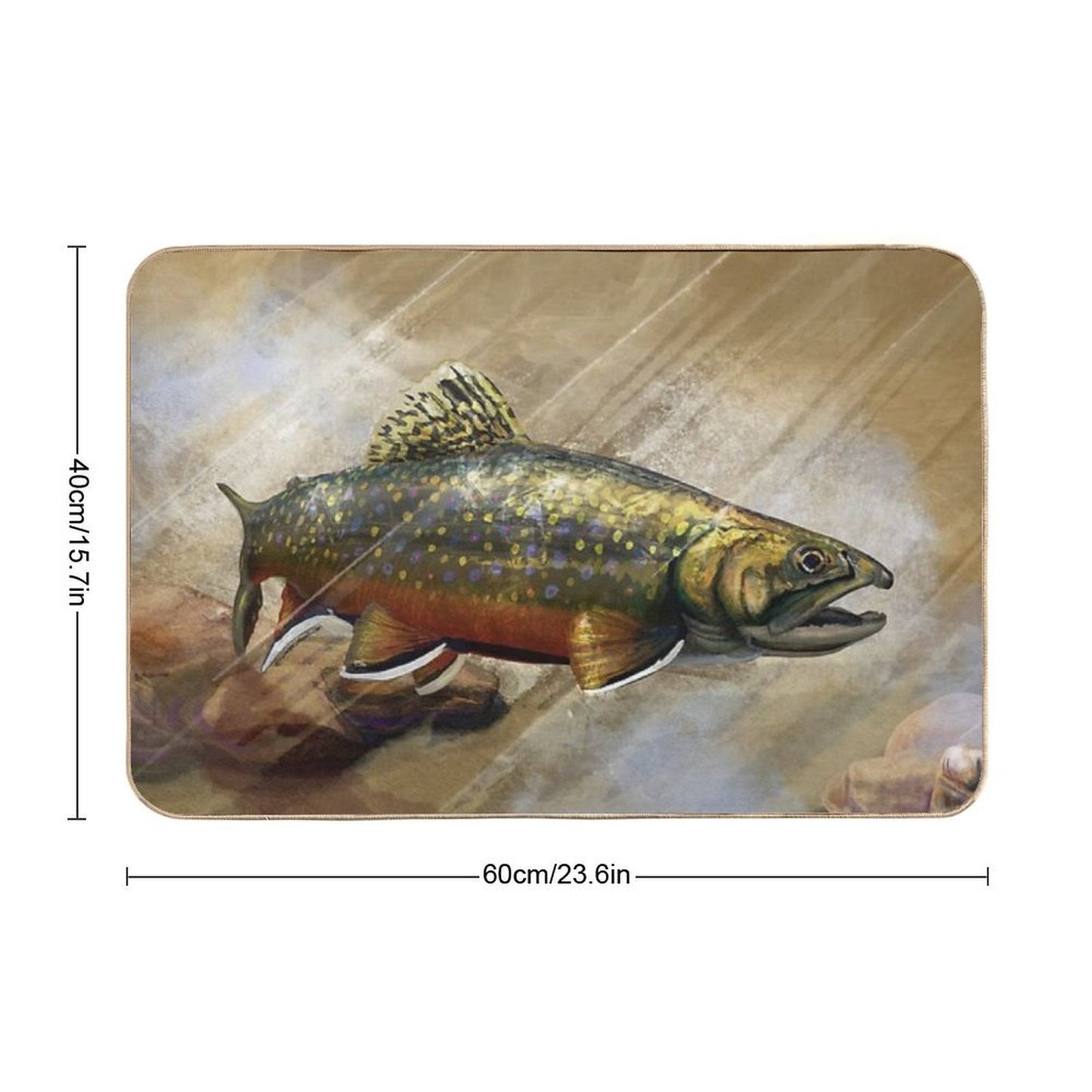 The Native Brook Trout Art  Versatile Bath Mat