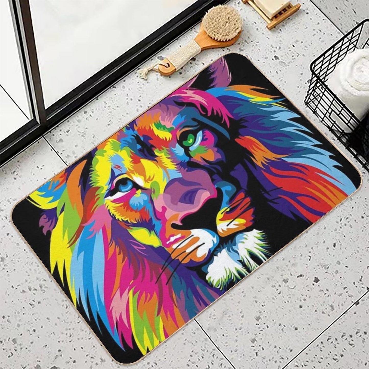 Lion Cute Animals  Eco-Friendly Bath Mat