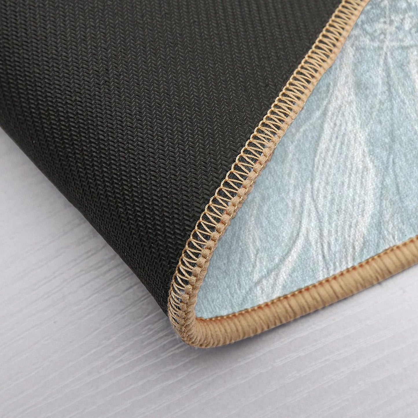 Mandala Flower of Life, Sunflower, Soft Teal  Versatile Bath Mat