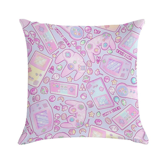 Game Over! Soft Shrink-Resistant Throw Pillow