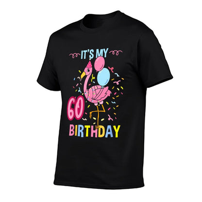 Its My 60th Birthday Flamingo  Vintage-inspired T-Shirt