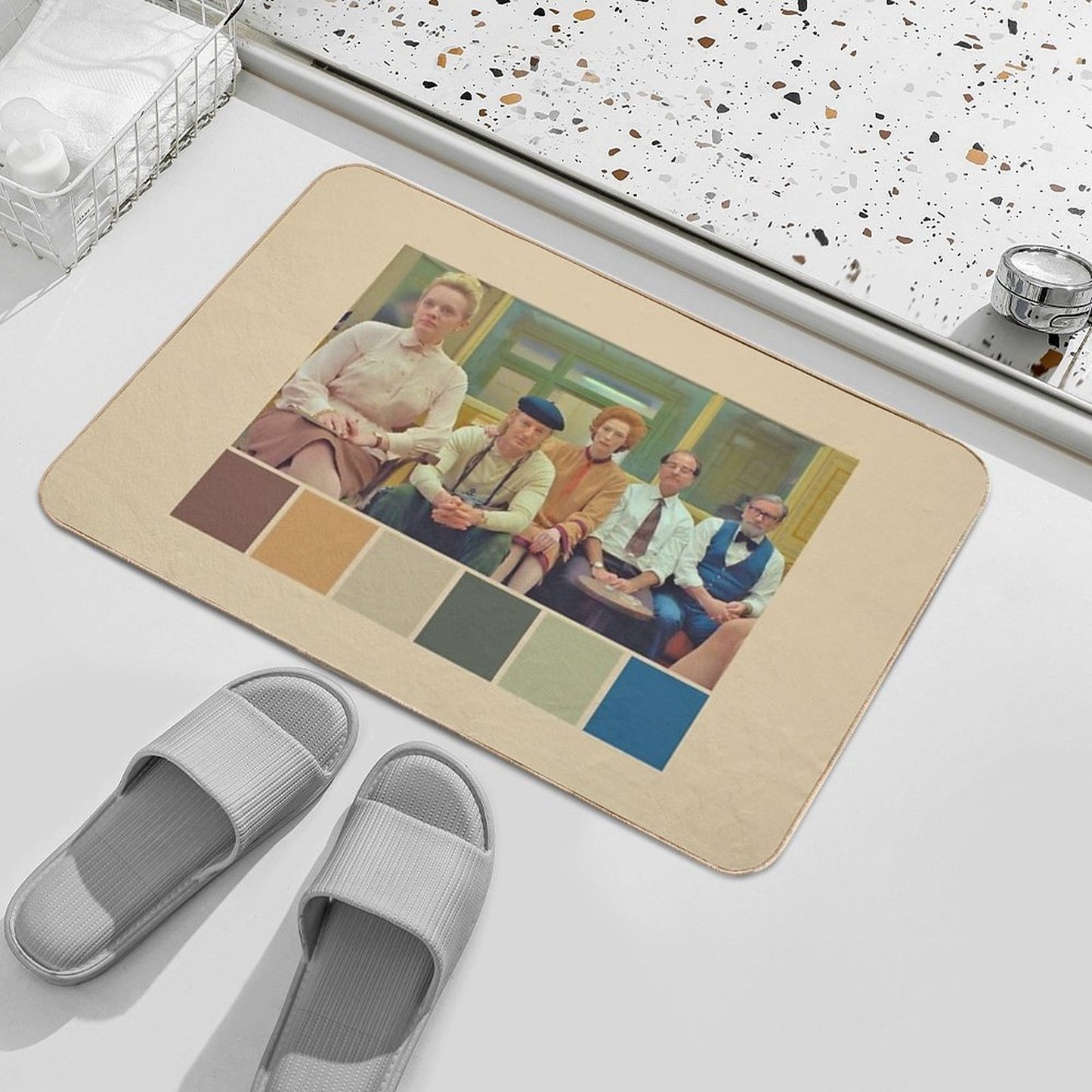 The French Dispatch Palette  Dirt-Trapping Bath Mat