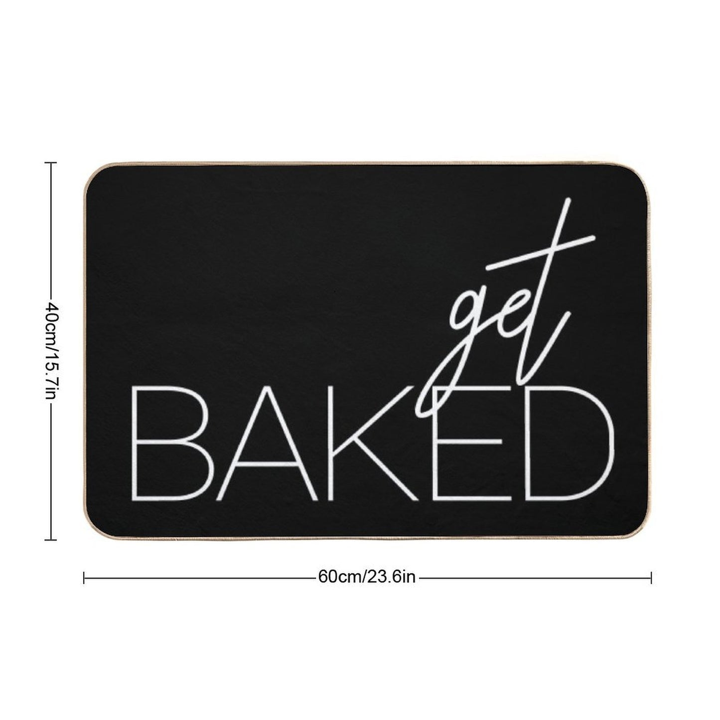 Get Baked White  Toxin-Free Bath Mat