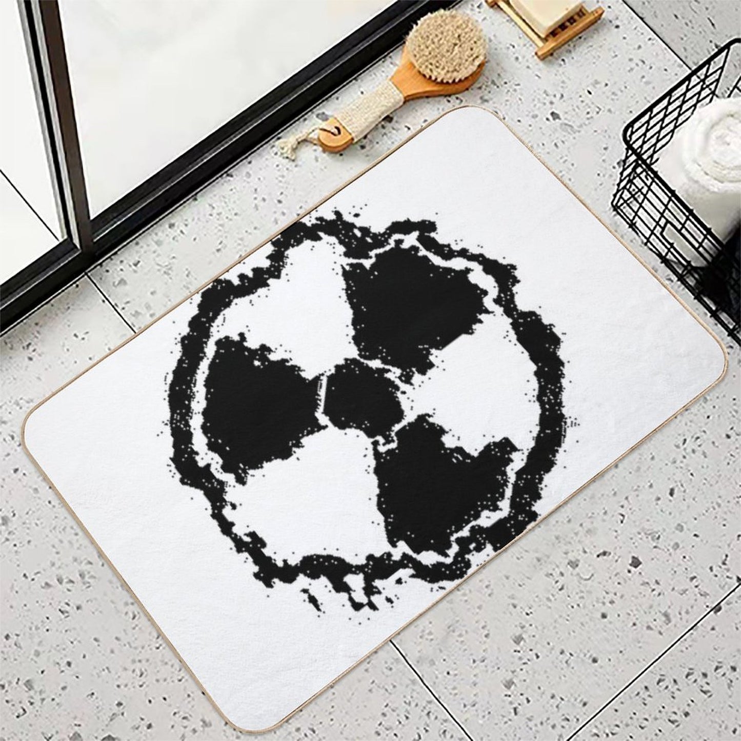 Toxic Hazard Embled  Anti-Trip Bath Mat