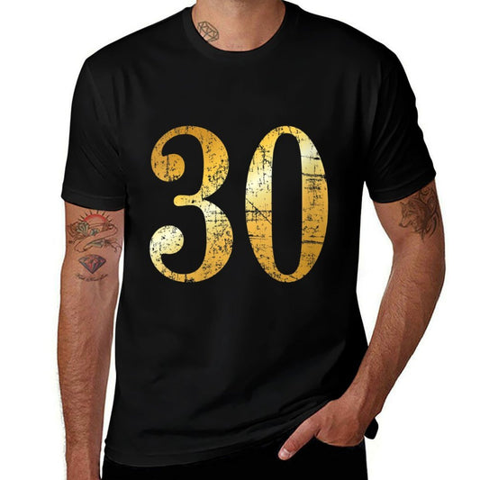 Womens 30 Years (Antique Yellow) 30th Birthday Gift  Rolled Sleeves T-Shirt