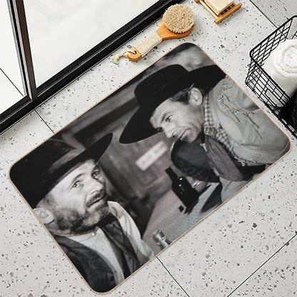 Gary Cooper And Walter Brennan in The Westerner  Easy Maintenance Bath Mat