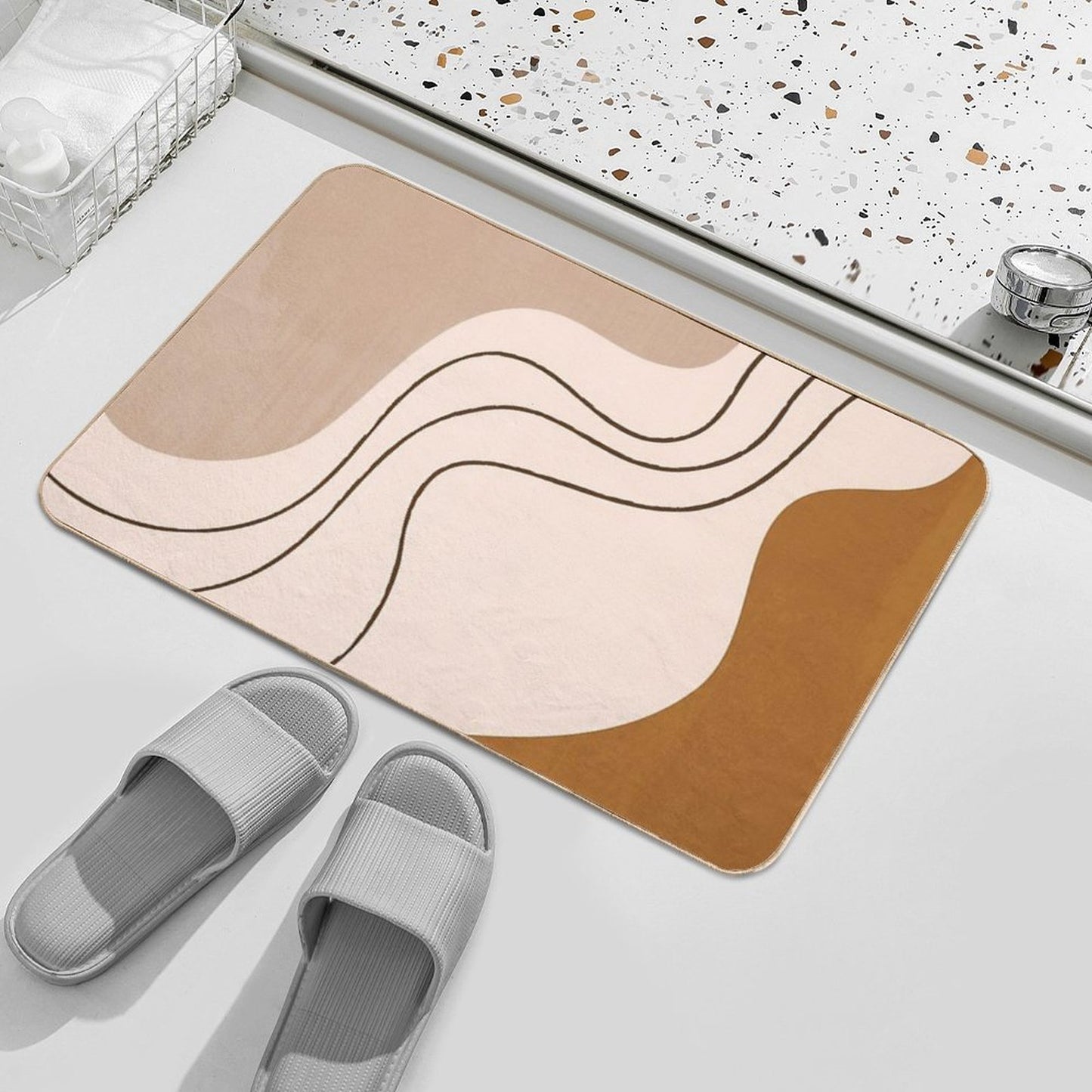 Abstract Minimalist  Anti-Trip Bath Mat