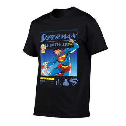 Superman (2025) Up In The Sky Featuring Krypto Poster  Durable T-Shirt