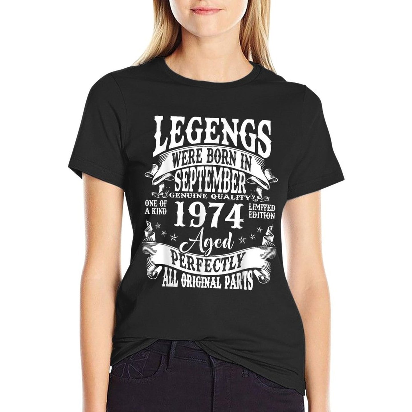 Legends Were Born In September 1974 Retro 50th Birthday Men  Slim-fit Cut T-Shirt