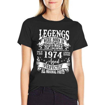 Legends Were Born In September 1974 Retro 50th Birthday Men  Slim-fit Cut T-Shirt