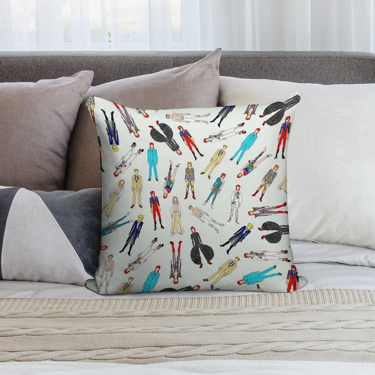 Floating Bowies Soft Reinforced Edging Throw Pillow