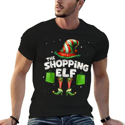 Im The Shopping Elf Family Matching Group Christmas  Heathered Texture T-Shirt