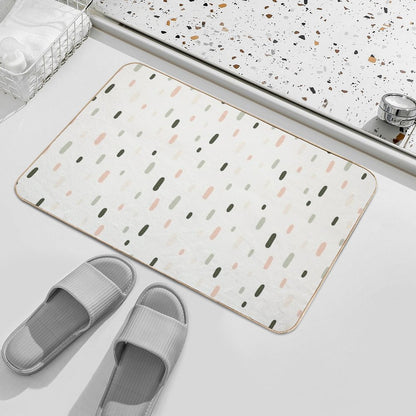Boho Style Dots Set Icon Seamless Pattern  Dirt-Trapping Bath Mat