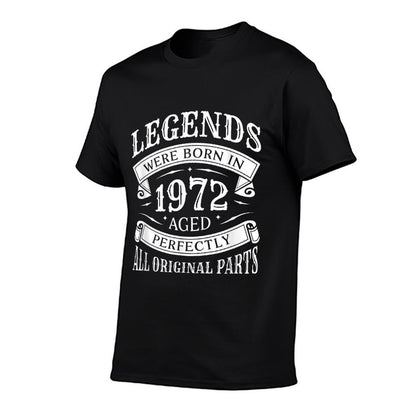 Legends Were Born In 1972 - Vintage 50th Birthday  Heathered Texture T-Shirt