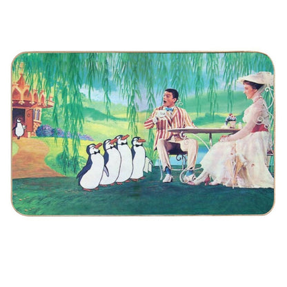 Tea And Cake with Mary Poppins And Bert  Easy Maintenance Bath Mat