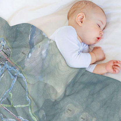 Gore Mountain Resort Trail Map Wrinkle-free Throw Blanket