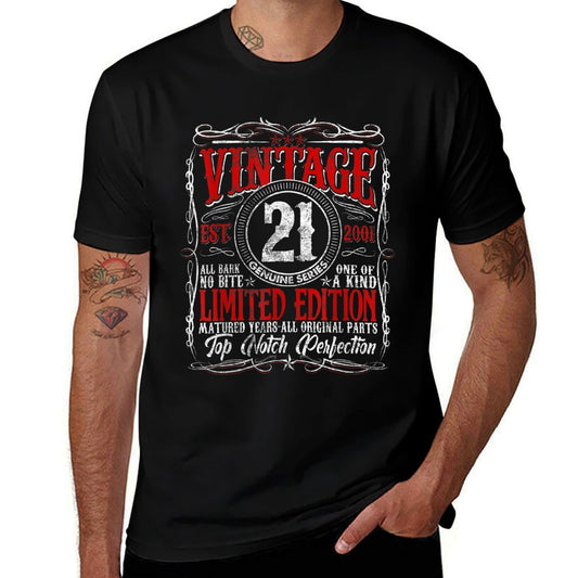 Vintage 2001 Limited Edition 2001 21 Years Old 21st Birthday  Affordable Price T-Shirt