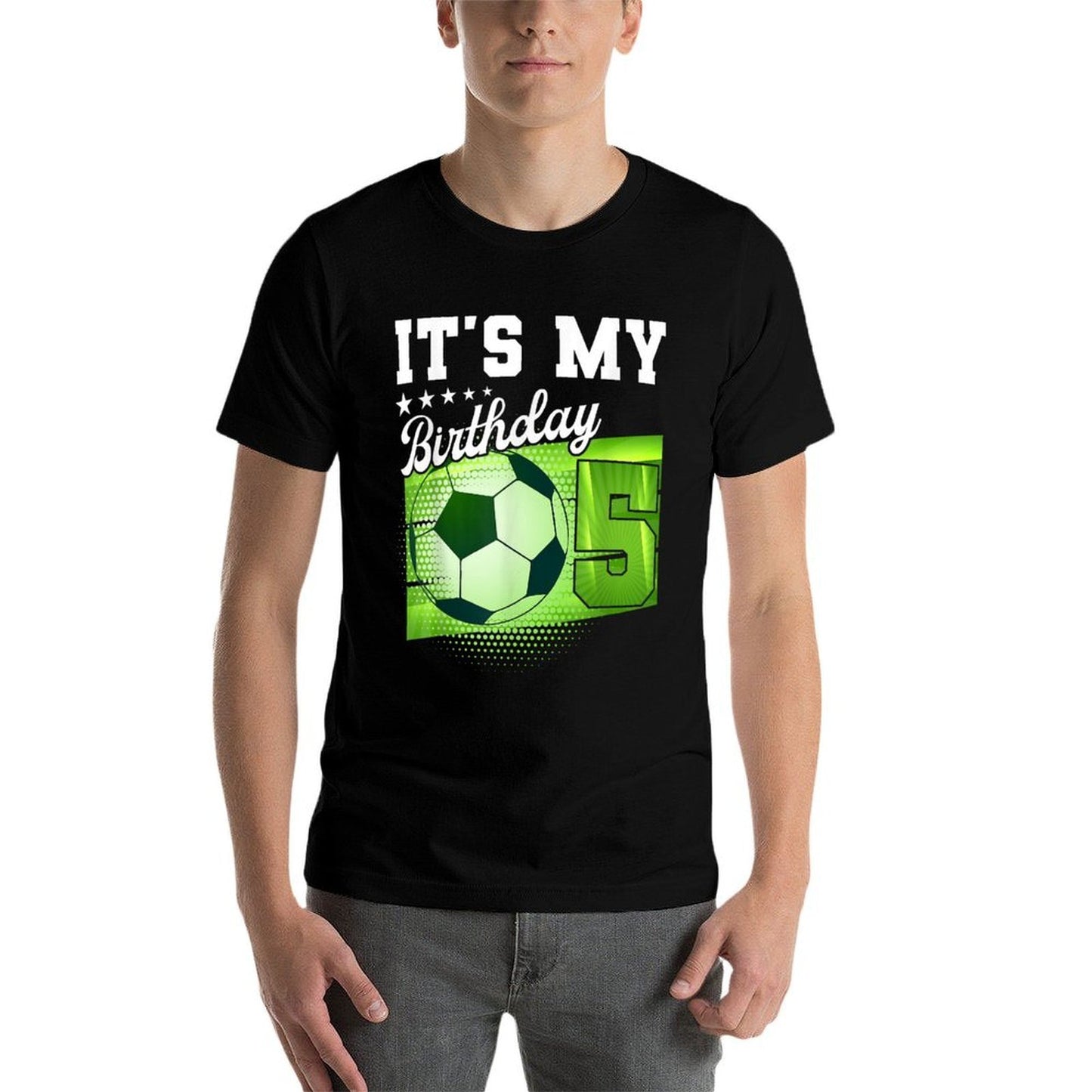 Birthday Boys 5 Soccer Its My 5th Birthday Boys Soccer  Polyester Blend T-Shirt