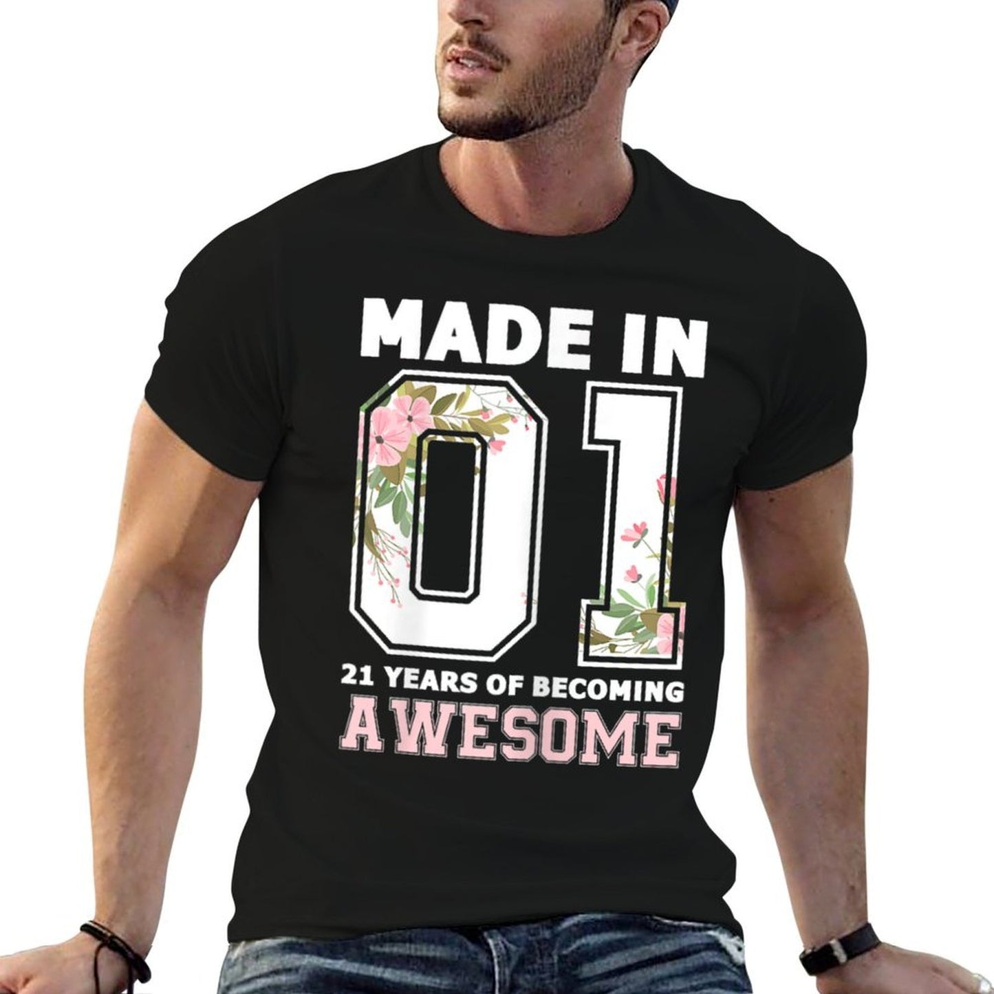 21 Years of Becoming Awesome 2001 21st Birthday  Durable T-Shirt