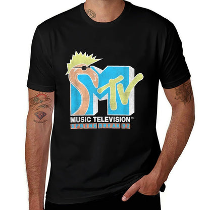 MTV Spring Break 92 Classic Logo T-s  Rolled Sleeves T-Shirt