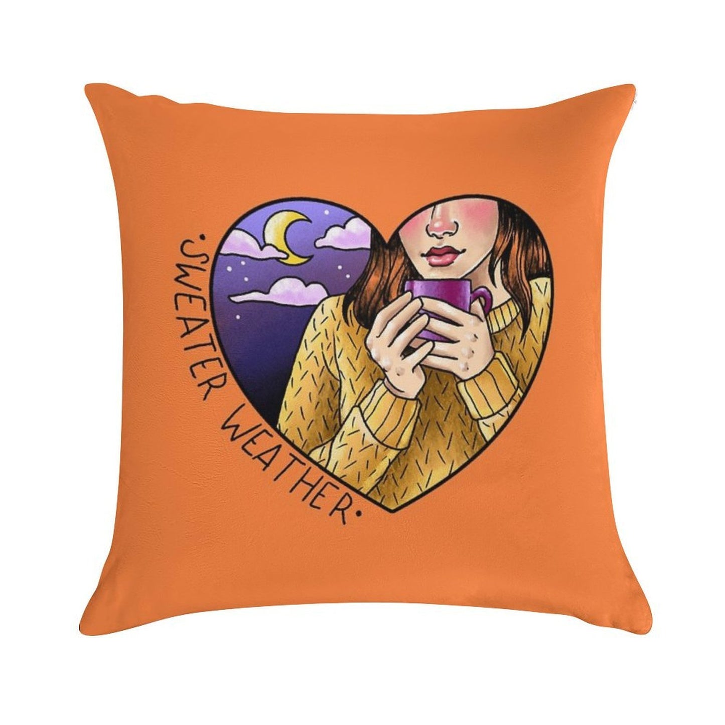 Sweater Weather Soft Easy Maintenance Throw Pillow