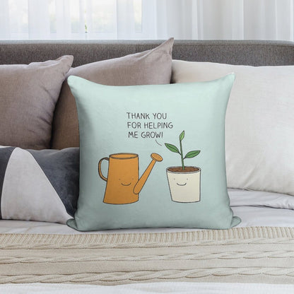 Thank You for Helping Me Grow! Soft Bedroom Essential Throw Pillow