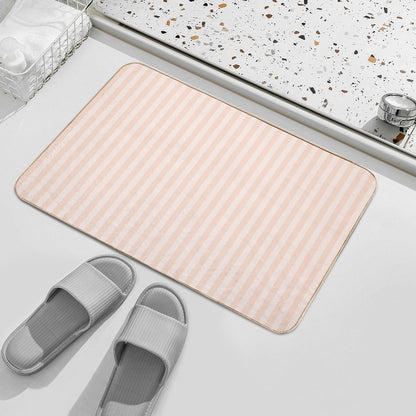 Blush Stripes, Peach Fuzz Durable Bath Mat