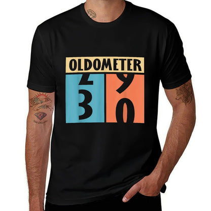 Oldometer 30 Years Old 30th Birthday  Trendy Pattern T-Shirt