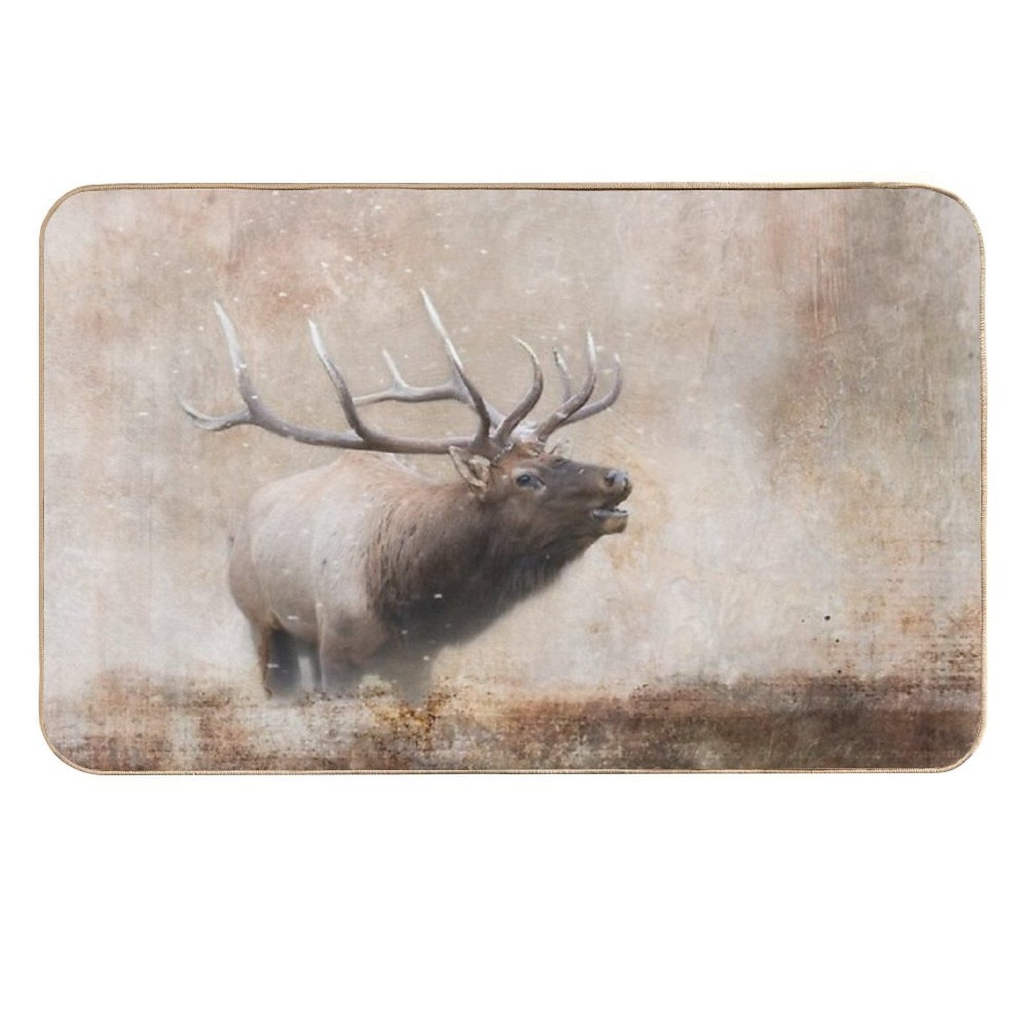 Bugling Bull Elk  Pet-Safe Bath Mat