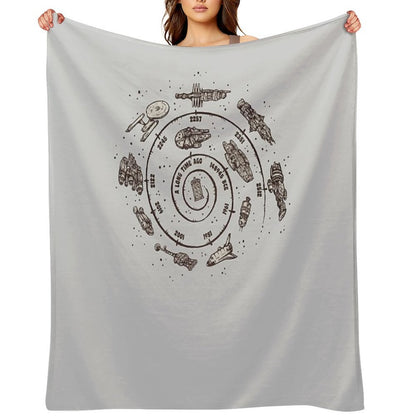 Timeline Shrink-resistant Throw Blanket