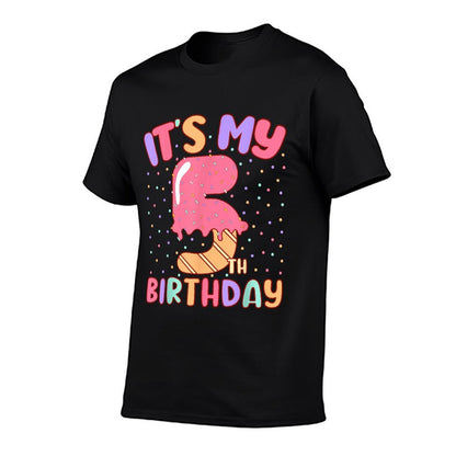 5th Ice Cream Birthday 5 Years Old Bday Boys Girls Kids  Lightweight T-Shirt