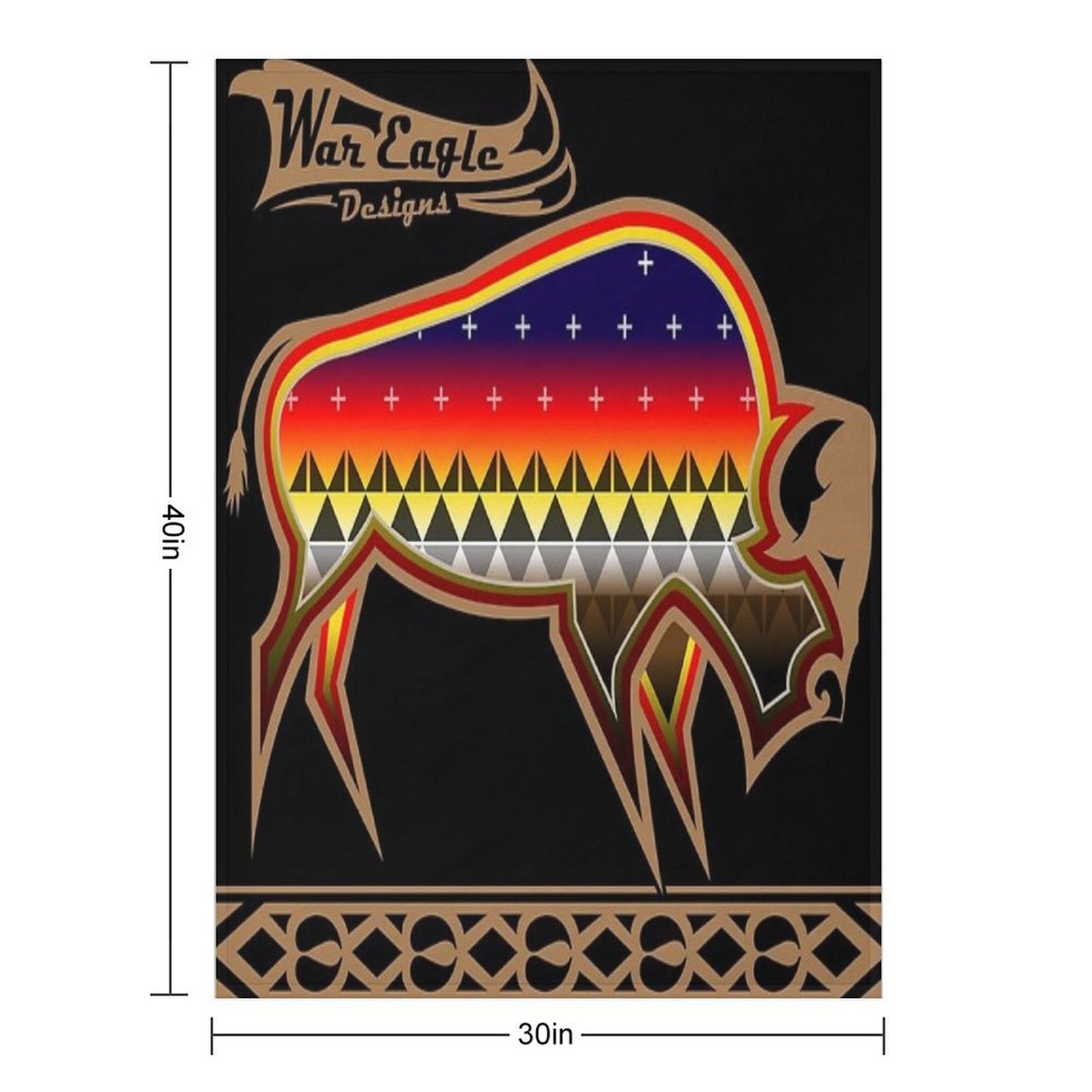 Protecting The People Brown Buffalo Durable Throw Blanket