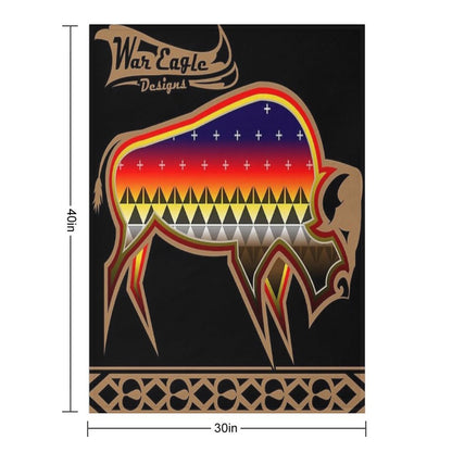 Protecting The People Brown Buffalo Durable Throw Blanket