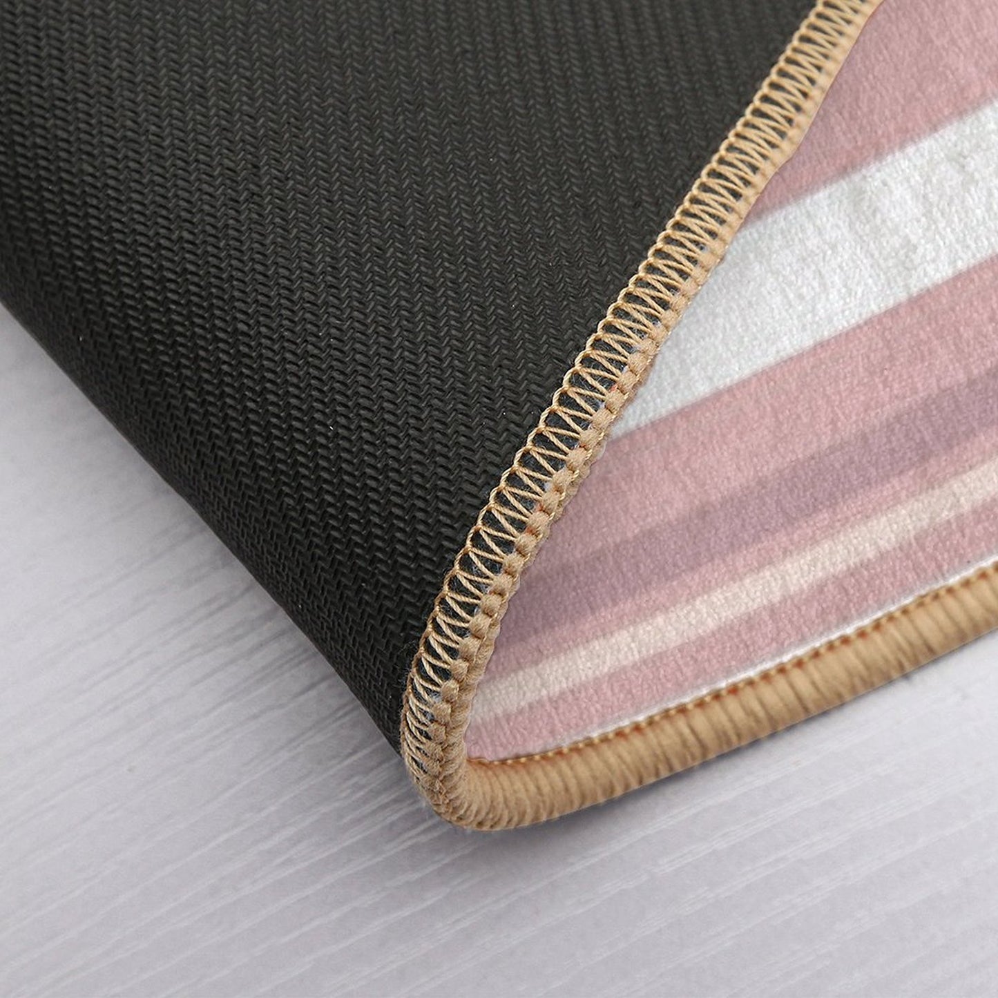 Line Art Neutral Pink  Versatile Bath Mat