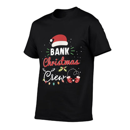 Bank Christmas Crew Funny Banker Matching  Slim-fit Cut T-Shirt